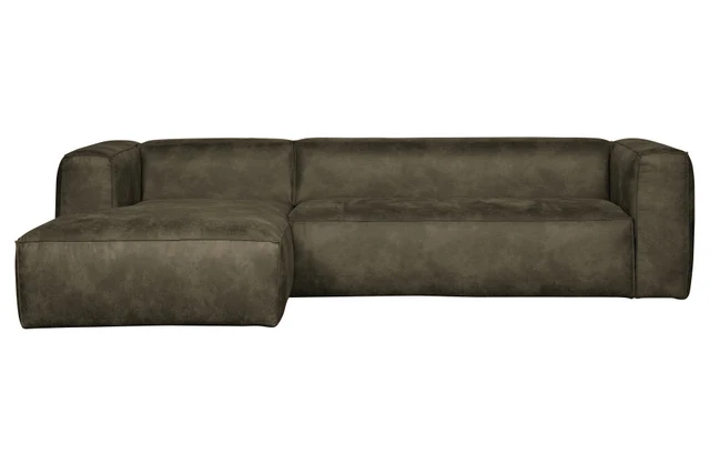 Ecksofa grün, Sofa grün Ottomane links, Eckcouch grün