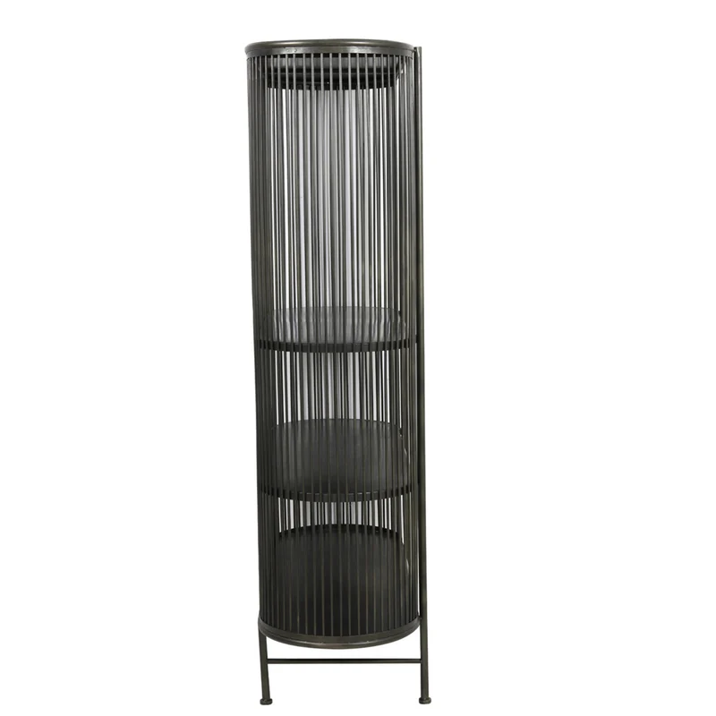 Regal schwarz Metall, Bücherregal Industriedesign Metall, Metall Regal, Breite 119cm