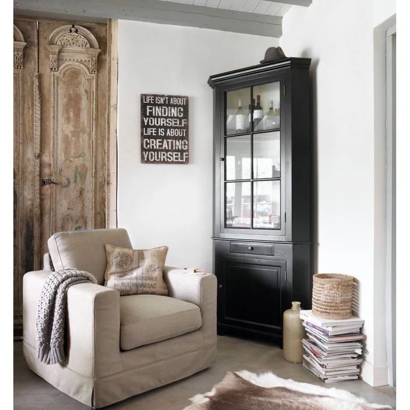 Eckschrank schwarz, Eckschrank Landhaus