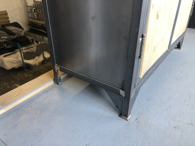 Schrank Industriedesign, Aktenschrank Altholz, Breite 100 cm