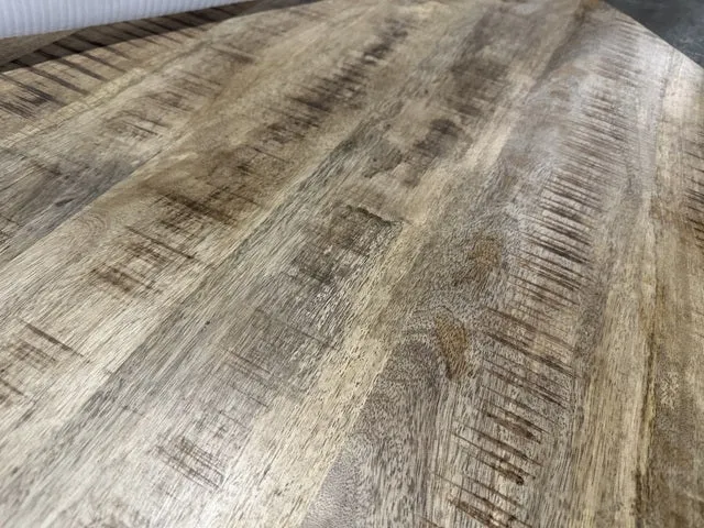 Runder Tisch braun Naturholz, Tisch rund Industrie anthrazit, Esstisch rund Landhausstil, Durchmesser 150 cm