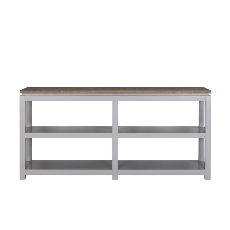 Konsole grau Eiche Massivholz, Wandtisch grau Landhaus, Breite 180 cm