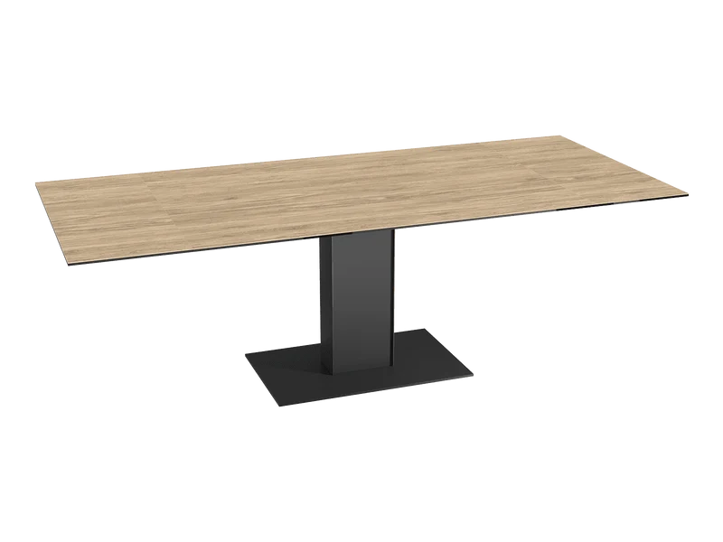 Esstisch Keramik Eiche-Optik Keramik-Tischplatte, Tisch Keramikplatte, Esstisch ausziehbar, Länge 150-230 cm