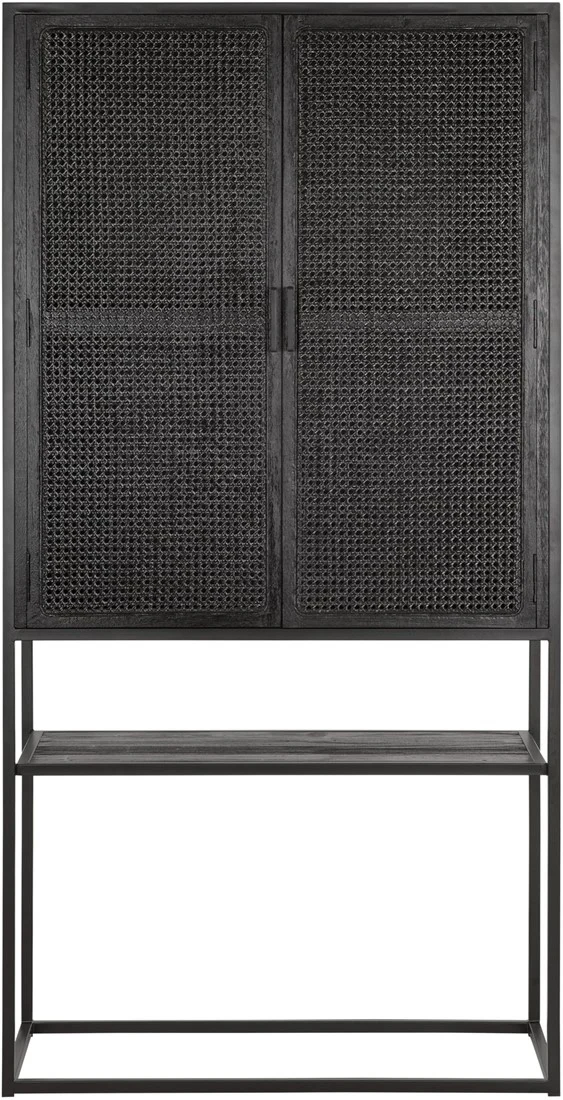 Schrank schwarz, Bücherschrank schwarz, Aktenschrank schwarz, Breite 88 cm