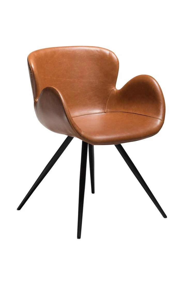 Stuhl cognac, Stuhl mit Armlehne cognac