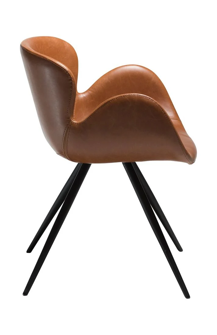 Stuhl cognac, Stuhl mit Armlehne cognac