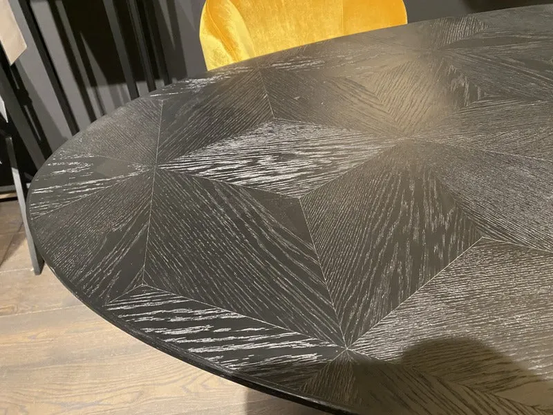 Runder Esstisch schwarz, Tisch rund schwarz, Esstisch rund schwarz, Breite 140 cm