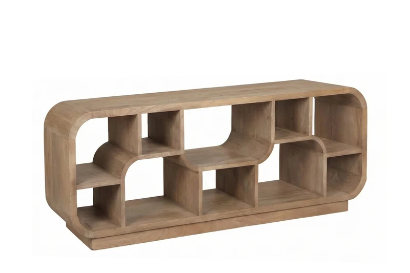 TV Regal braun, TV Regal Holz massiv, Lowb0ard braun Holz, Breite 130 cm