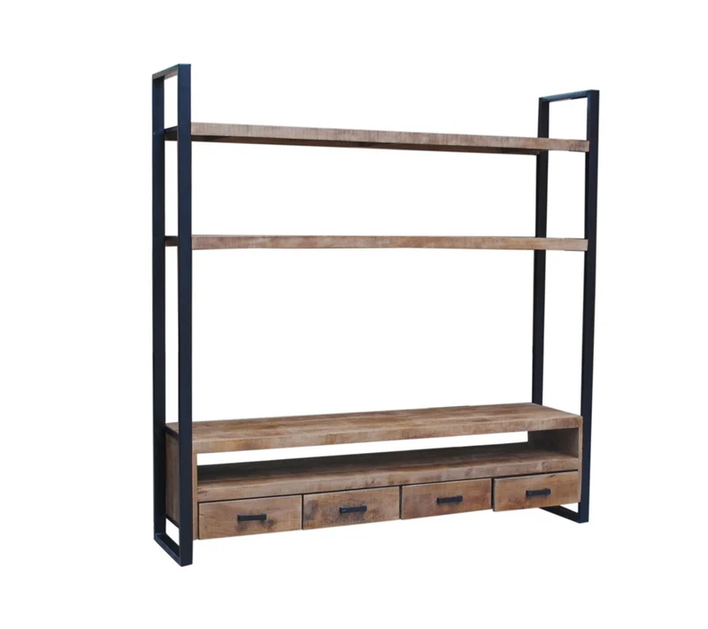 Regal Industriedesign, Metall Regal Industriedesign, Aktenregal Industrie, Breite 200 cm