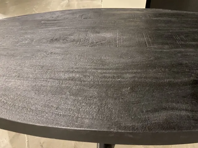 Couchtisch oval schwarz, ovaler Couchtisch schwarz, Breite 130 cm