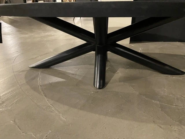Couchtisch oval schwarz, ovaler Couchtisch schwarz, Breite 130 cm