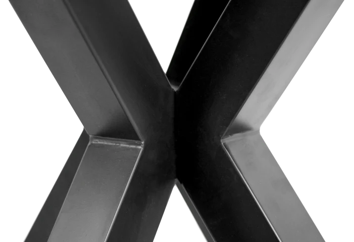 Tischgestell schwarz Metall Industriedesign, Metall Tischgestell für Esstisch Industrie Metall, Breite 75 cm
