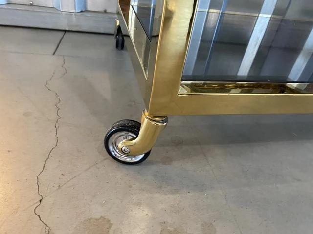 Servierwagen Gold, Servierwagen Glas-Metall Gold
