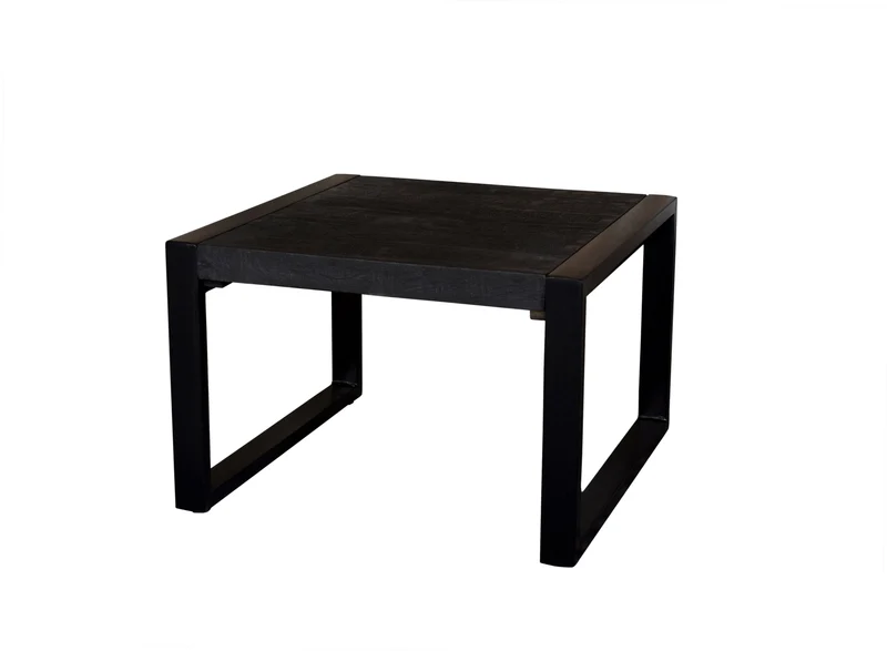Beistelltisch schwarz, Beistelltisch Industriedesign, Breite 60 cm