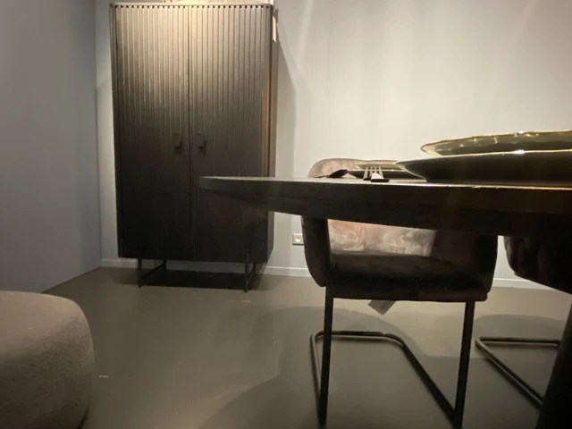 Esstisch schwarz Holz, Tisch Ellips Holz, Esstisch Ellips schwarz, Breite 250 cm
