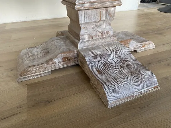 Runder Tisch Massivholz, Esstisch rund Holz, Holztisch im Landhausstil, Durchmesser 130 cm