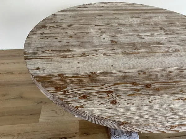 Runder Tisch Massivholz, Esstisch rund Holz, Holztisch im Landhausstil, Durchmesser 130 cm