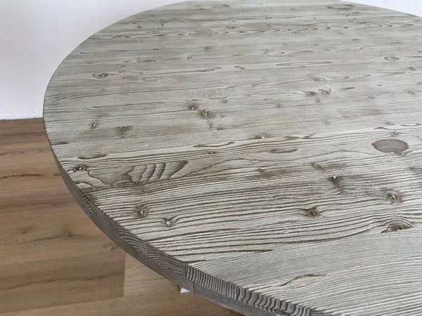 Runder Tisch Massivholz, Esstisch rund Holz, Holztisch im Landhausstil, Durchmesser 130 cm