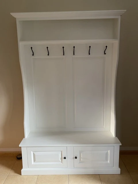 Garderobe weiß Massivholz, Garderobenschrank weiß Landhaus
