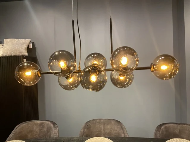 Pendelleuchte schwarz, Hängeleuchte schwarz, Pendellampe schwarz, Breite 110 cm