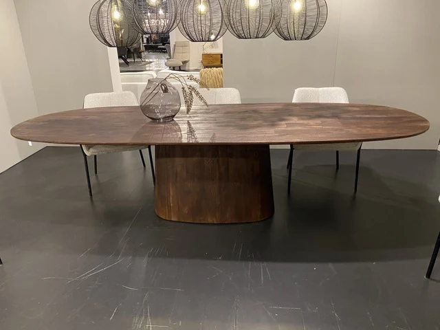Esstisch braun Holz, Tisch Ellips Holz, Esstisch Ellips, Breite 300 cm