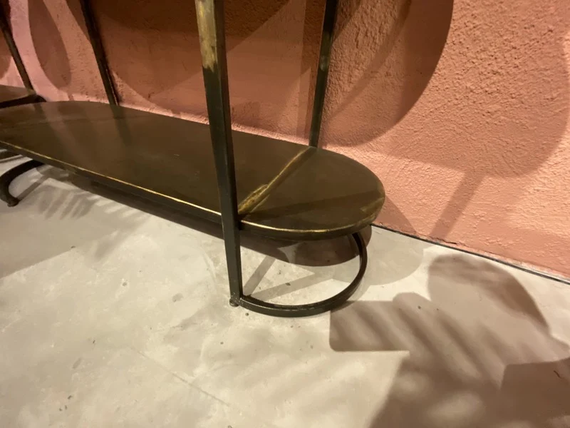 Regal Metall, Metallregal Bronze antik, Breite 119 cm