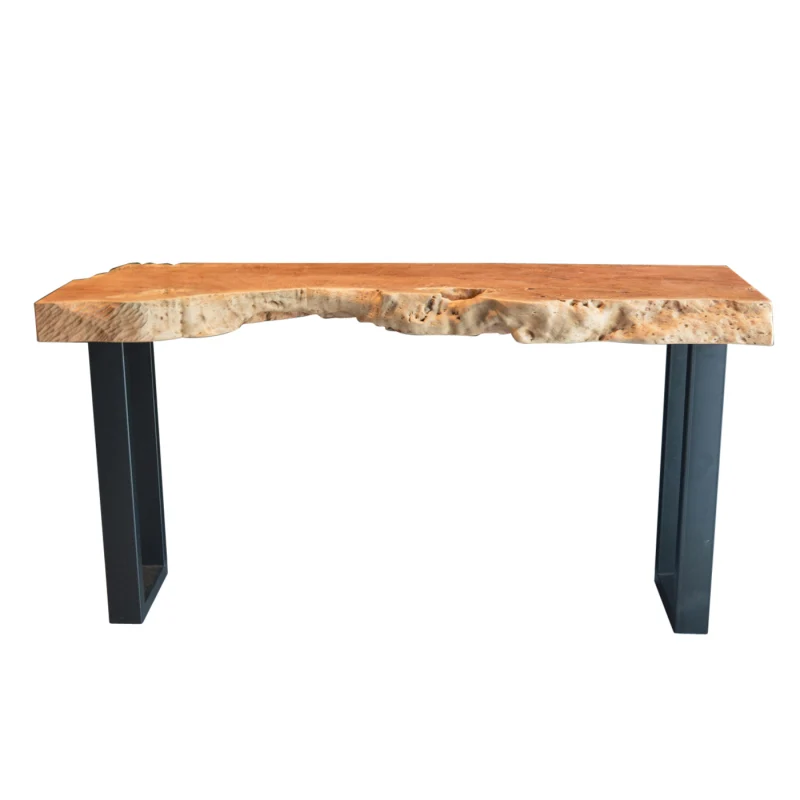 Konsole Massivholz, Wandtisch Metall-Gestell, Breite 170 cm