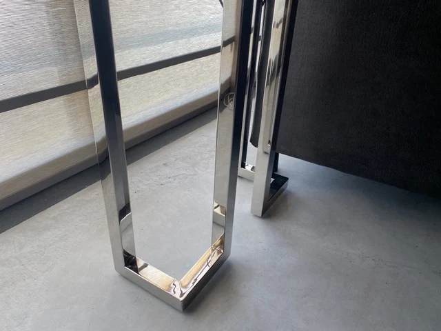 Konsole Silber, Wandtisch Silber, Konsole Metall Silber, Breite 160 cm