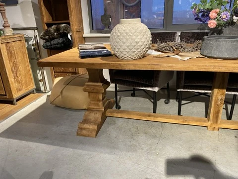 Esstisch Massivholz Teak, Tisch Teak-Holz, Klostertisch Teak, Maße 100x300 cm