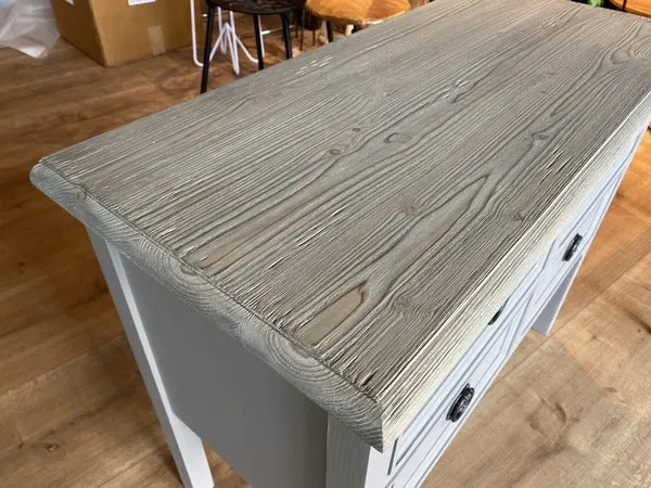 Konsole grau Landhausstil, Kommode grau Landhaus, Wandtisch grau, Breite 90 cm