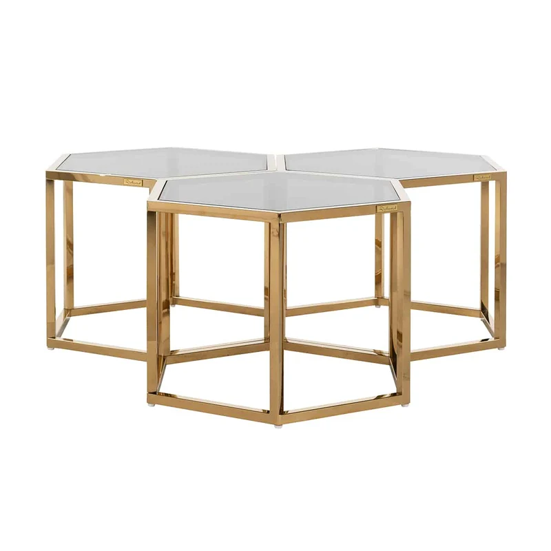 Couchtisch Gold, Glas Couchtisch Gold