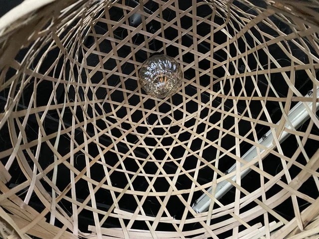 Hängelampe Bambus, Pendelleuchte Bambus, Durchmesser 53 cm