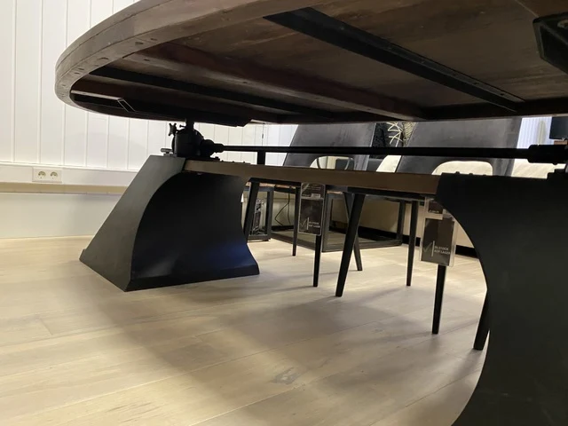 Tisch Industriedesign, Esstisch Industriedesign schwarz, Bartisch schwarz, Breite 300 cm