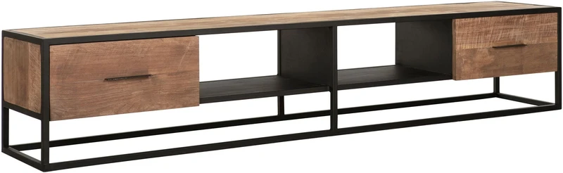 TV Schrank braun, Lowboard Massivholz, Breite 210 cm