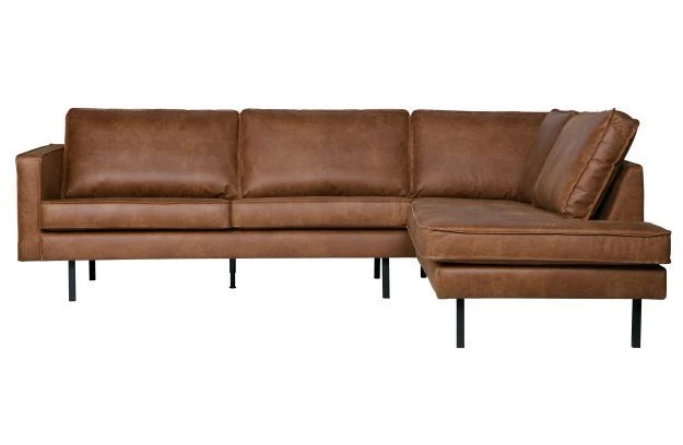 Ecksofa Ottomane rechts, Sofa cognac, modernes Ecksofa cognac, Breite 350 cm