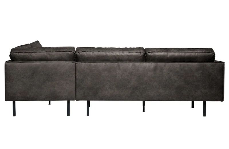 Ecksofa schwarz Ottomane rechts, Sofa schwarz, modernes Ecksofa schwarz, Breite 350 cm