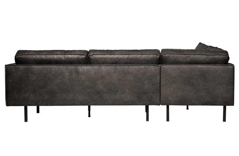 Ecksofa schwarz Ottomane links, Sofa schwarz, modernes Ecksofa schwarz, Breite 350 cm