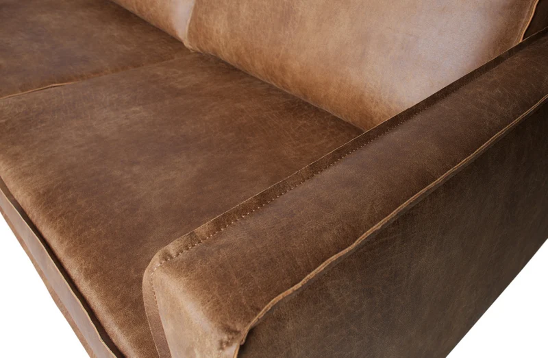 Ecksofa Ottomane links, Sofa cognac, modernes Ecksofa cognac, Breite 350 cm
