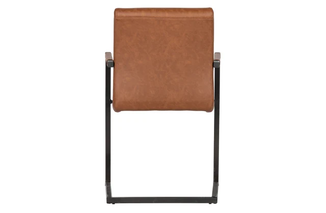 Freischwinger cognac, Stuhl cognac mit Armlehne