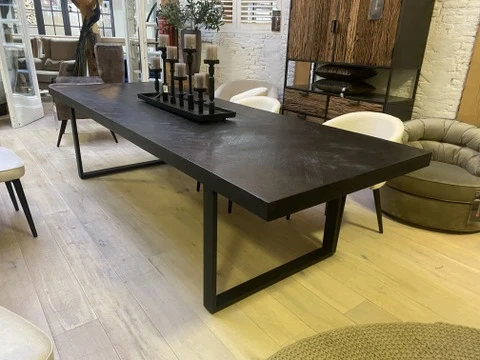 Esstisch schwarz, Tisch schwarz, Länge 300 cm