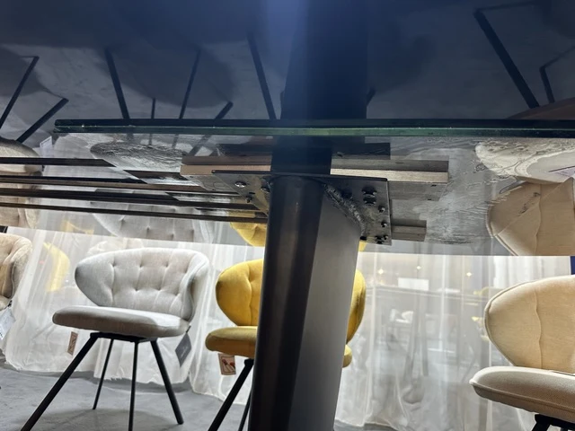 Esstisch Marmoroptik, ovaler Konferenztisch Tischplatte Glas Keramik, Tisch oval Keramik Beschichtung, Breite 320 cm