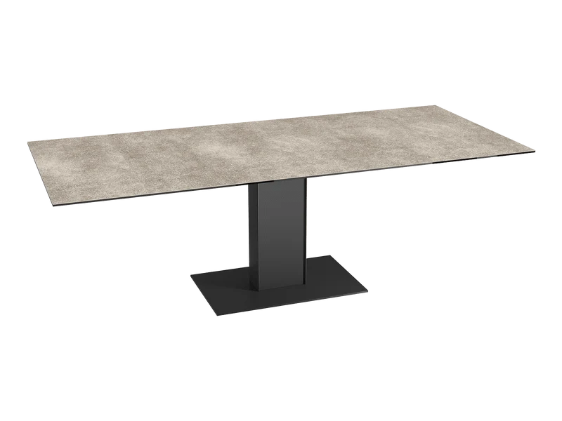 Esstisch grau Keramik-Tischplatte, Esstisch Keramik, Tisch grau ausziehbar, Länge 150-230 cm