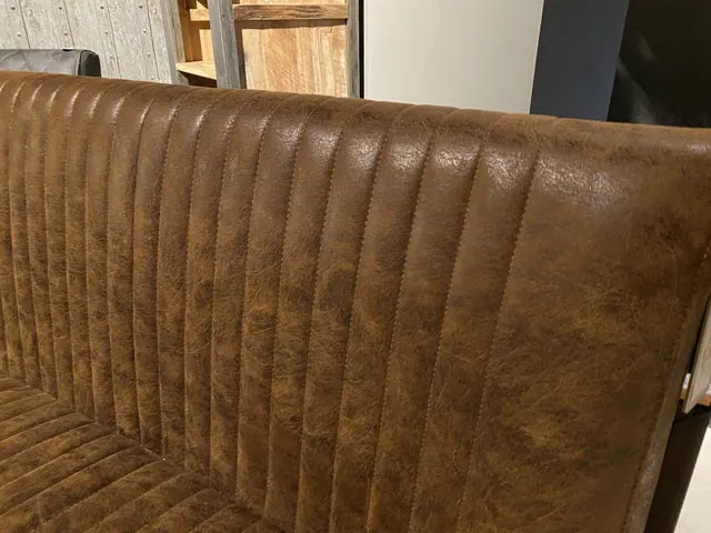 Sitzbank cognac, Bank cognac, Sitzbank in vier Farben, Breite 185 cm