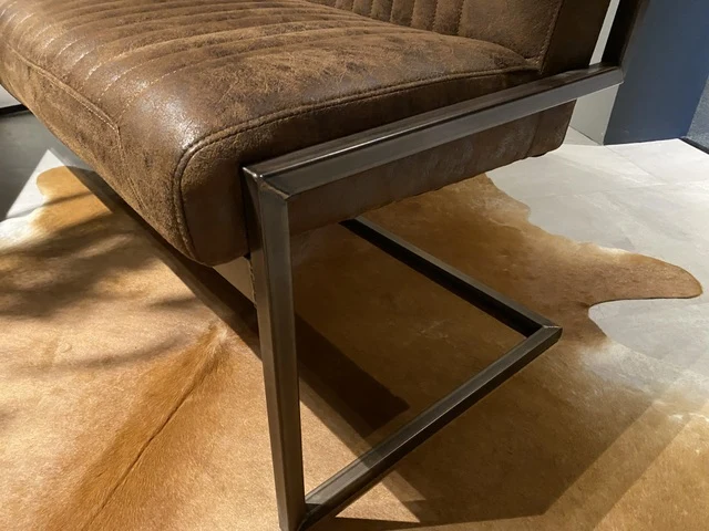 Sitzbank cognac, Bank cognac, Sitzbank in vier Farben, Breite 185 cm