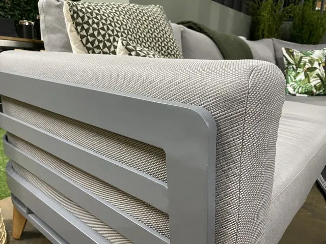 Gartenlounge grau, Gartensofa Breite 280 cm