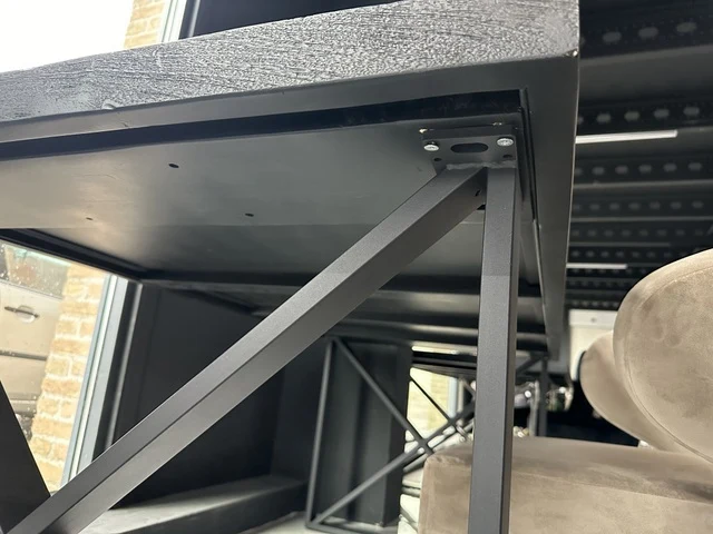 Esstisch schwarz,, Tisch schwarz, Breite 220 cm