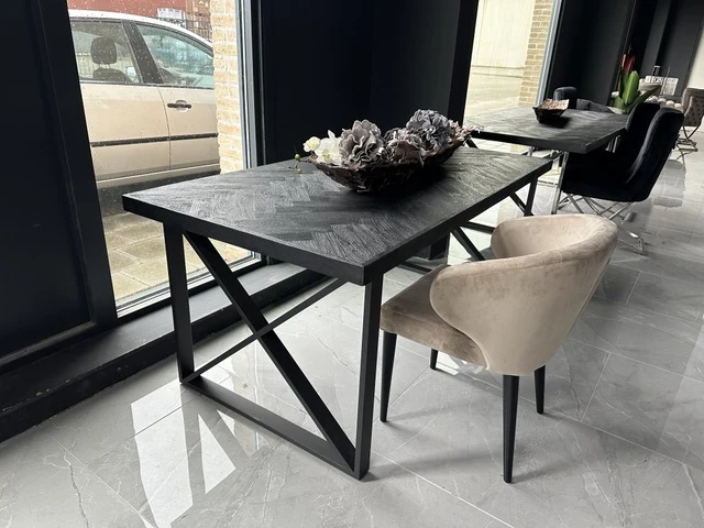 Esstisch schwarz, Tisch schwarz, Breite 240 cm
