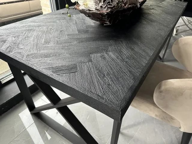 Esstisch schwarz, Tisch schwarz, Breite 240 cm
