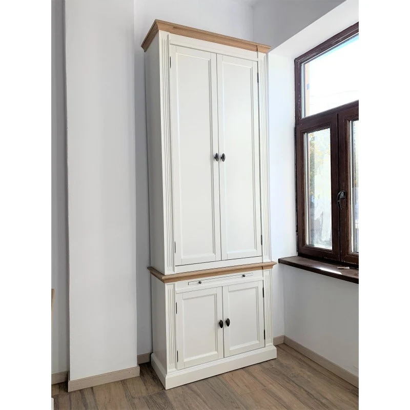 Bücherschrank weiß Landhaus, Schrank weiß, Aktenschrank weiß Landhausstil, Breite 100 cm