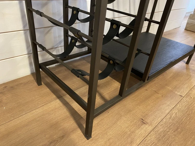 Weinregal Metall Industriedesign, Metall Weinregal, Breite 86 cm